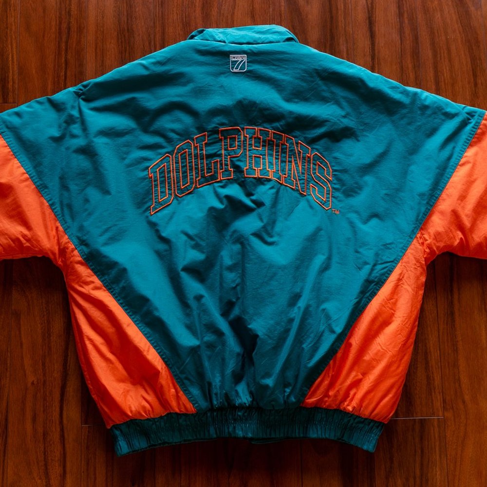 Vintage 90s Logo7 Miami Dolphins NFL Jacket - Picture 5 of 7